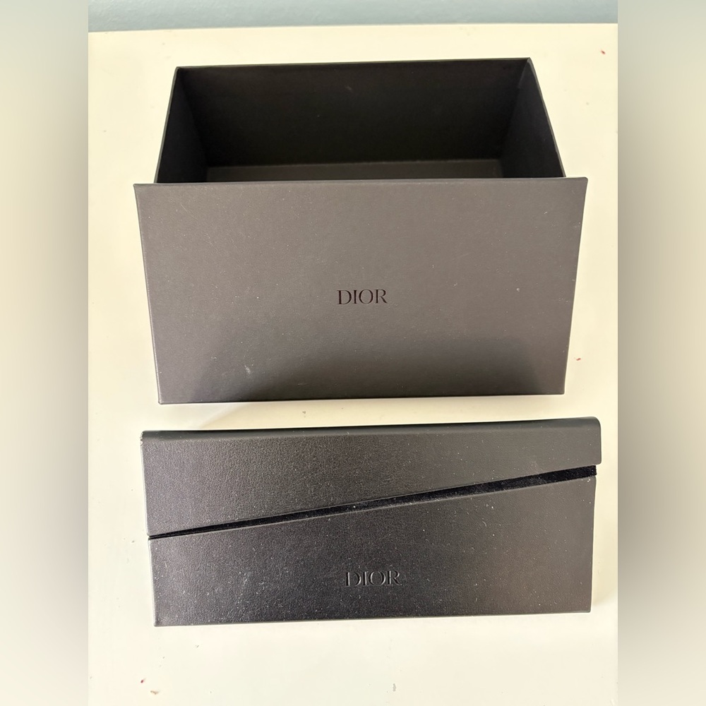 Dior Black Glasses Case and box